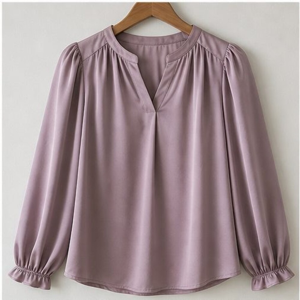 Mauve Peplum Top